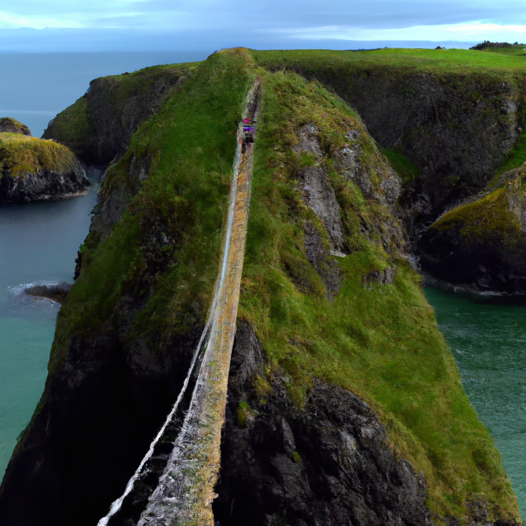 The Carrick-a-Rede Rope Bridge, County Antrim, Northern Ireland