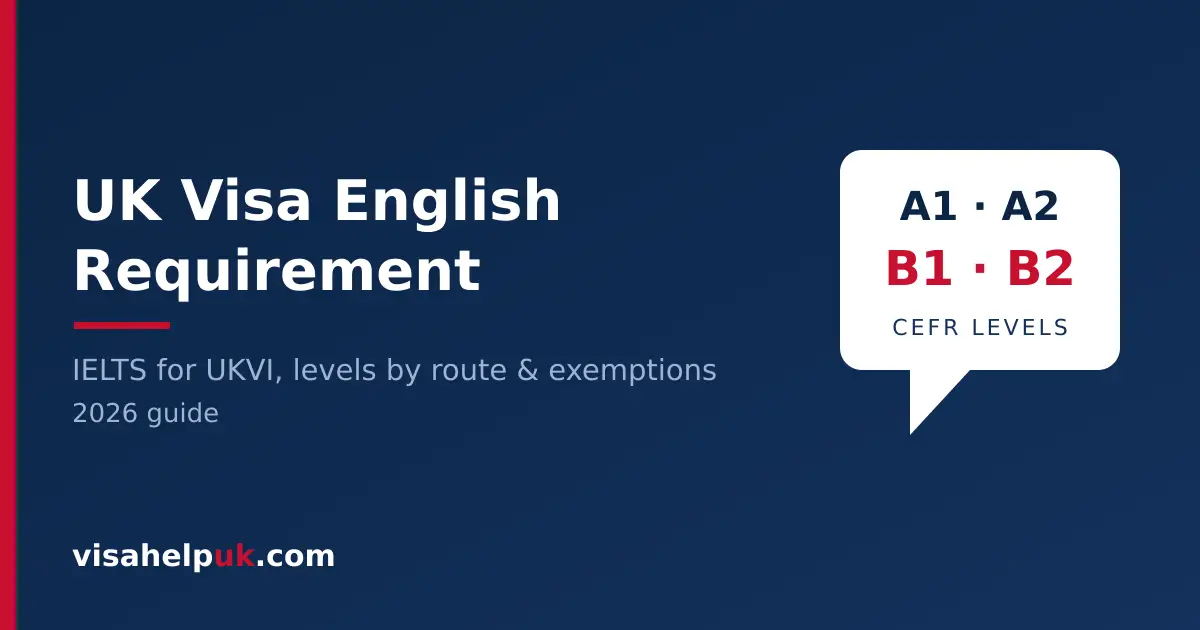 UK visa English language requirement - IELTS for UKVI and CEFR levels