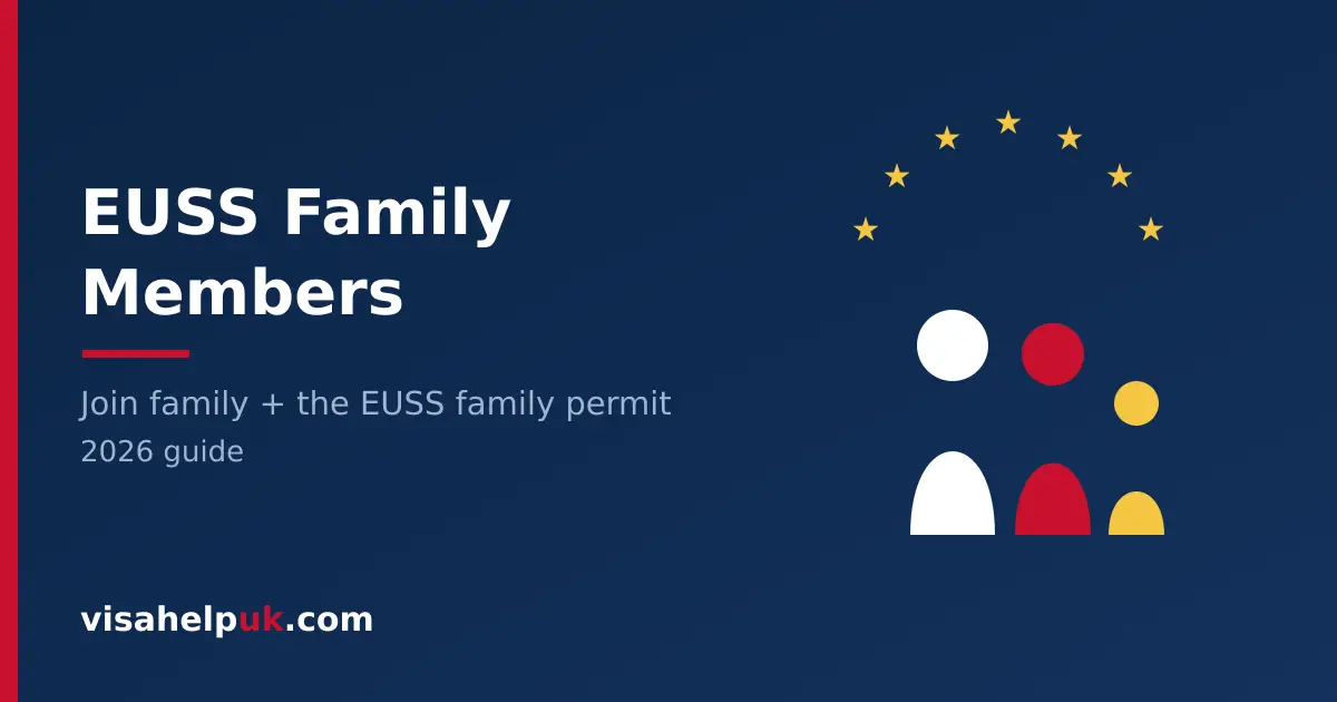 EU Settlement Scheme family members - EU stars over a family
