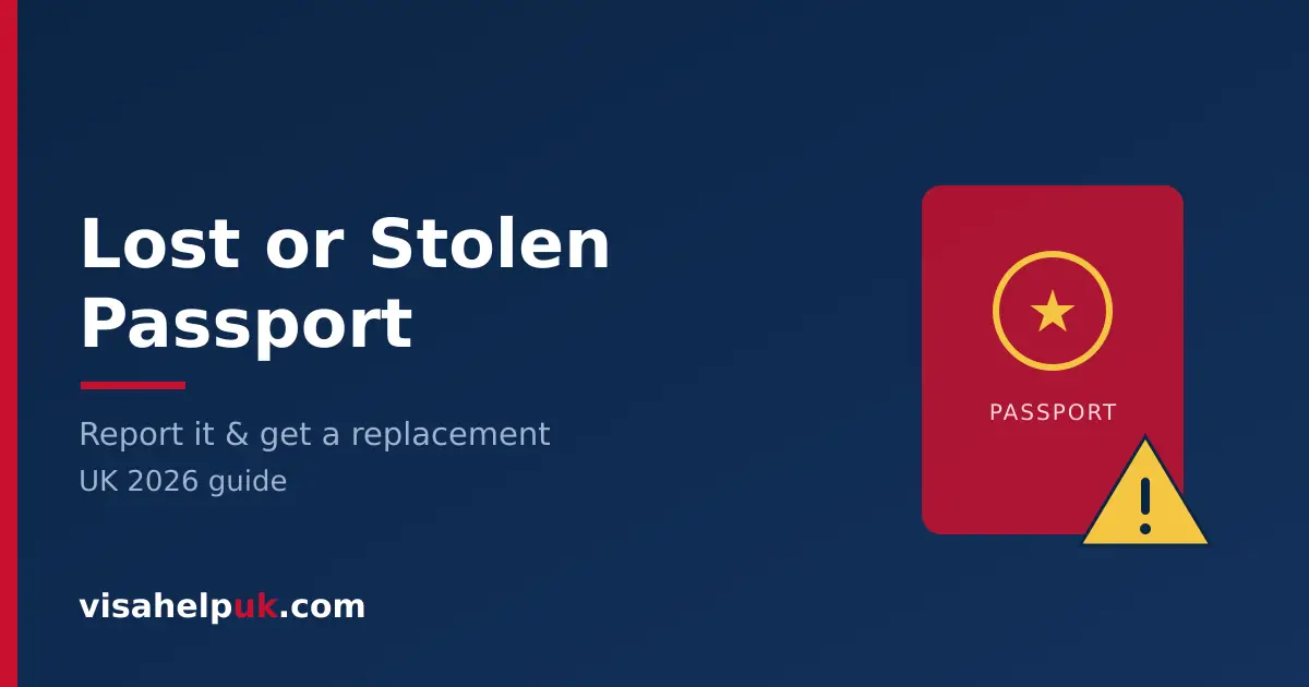 Lost or stolen UK passport - report and replace