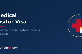 UK medical visitor visa - medical cross and 11-month calendar