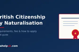 British citizenship by naturalisation - requirements and fee