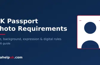 UK passport photo requirements - size and rules