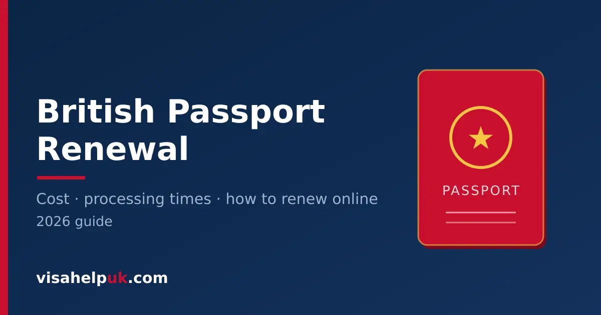British passport renewal 2026 - cost and processing times