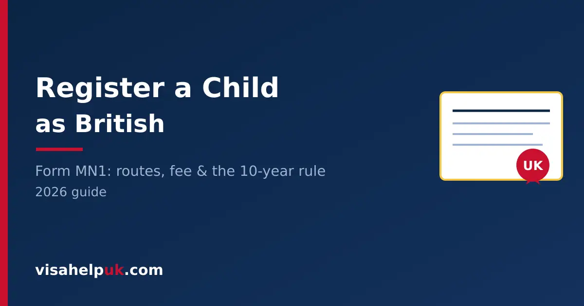 Register a child as British citizen - certificate