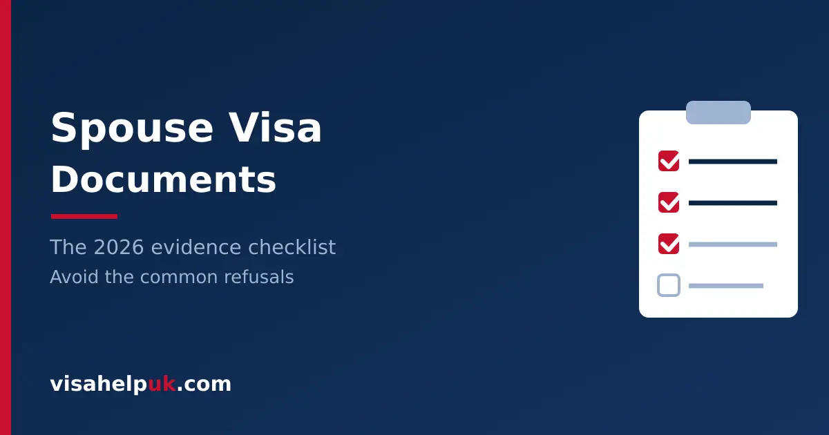 UK spouse visa documents checklist - ticked clipboard