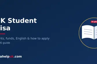 UK Student visa - open book with 70 points