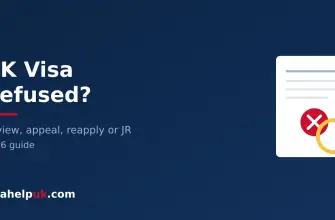 UK visa refused - refusal letter with magnifier and options